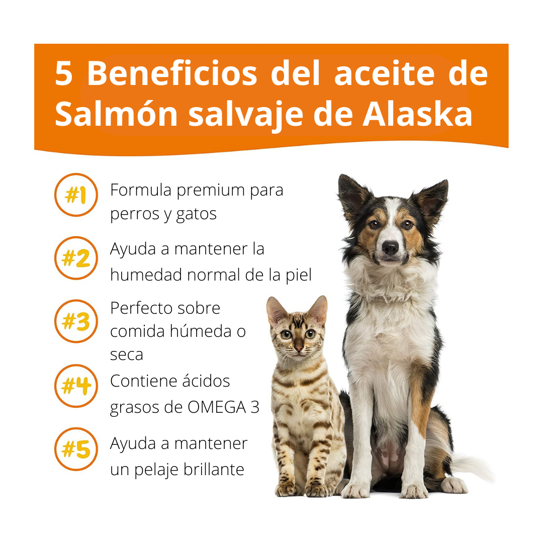 Aceite de salmón salvaje de alaska para perros