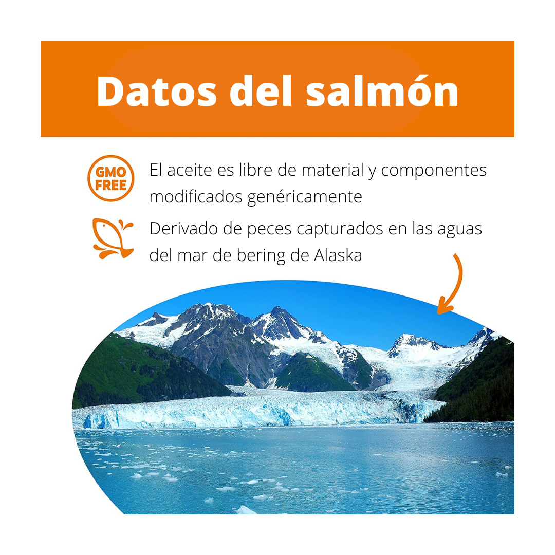 Aceite de salmón salvaje de alaska para perros