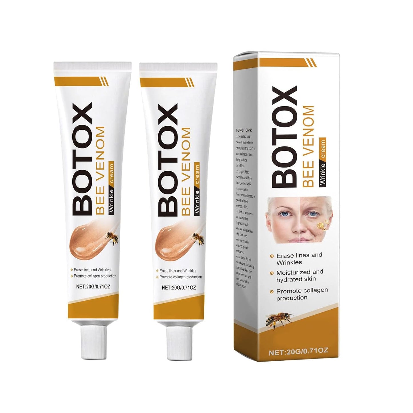 🐝 Crema Anti-Edad con Veneno de Abeja – Efecto Botox Natural sin Agujas