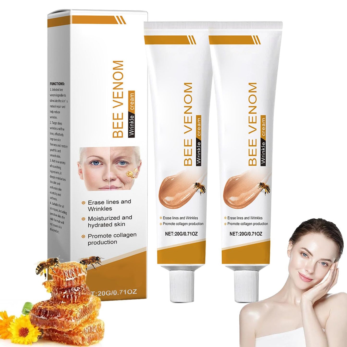 🐝 Crema Anti-Edad con Veneno de Abeja – Efecto Botox Natural sin Agujas