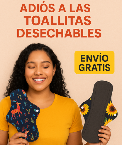 Pack X6 Toallas Intimas Ecológicas de por vida