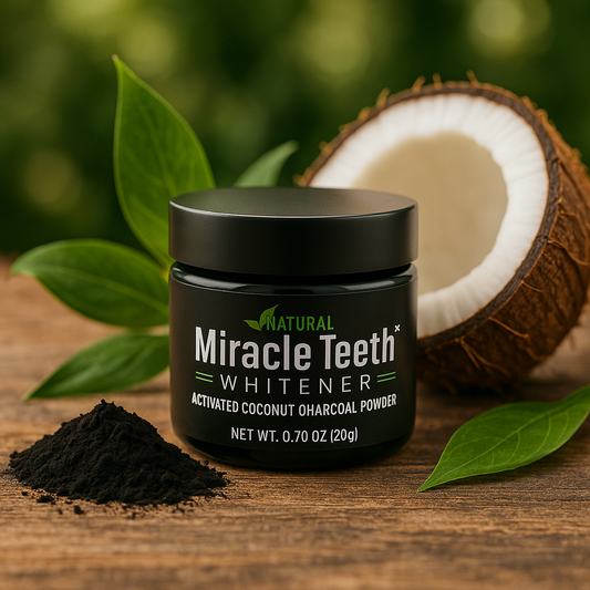 Blanqueador Natural de Dientes de Carbón Activado con Aceite de Coco