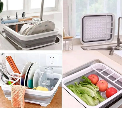 SET DE CUCHILLOS 6PCS + ESCURRIDOR PLEGABLE DE REGALO