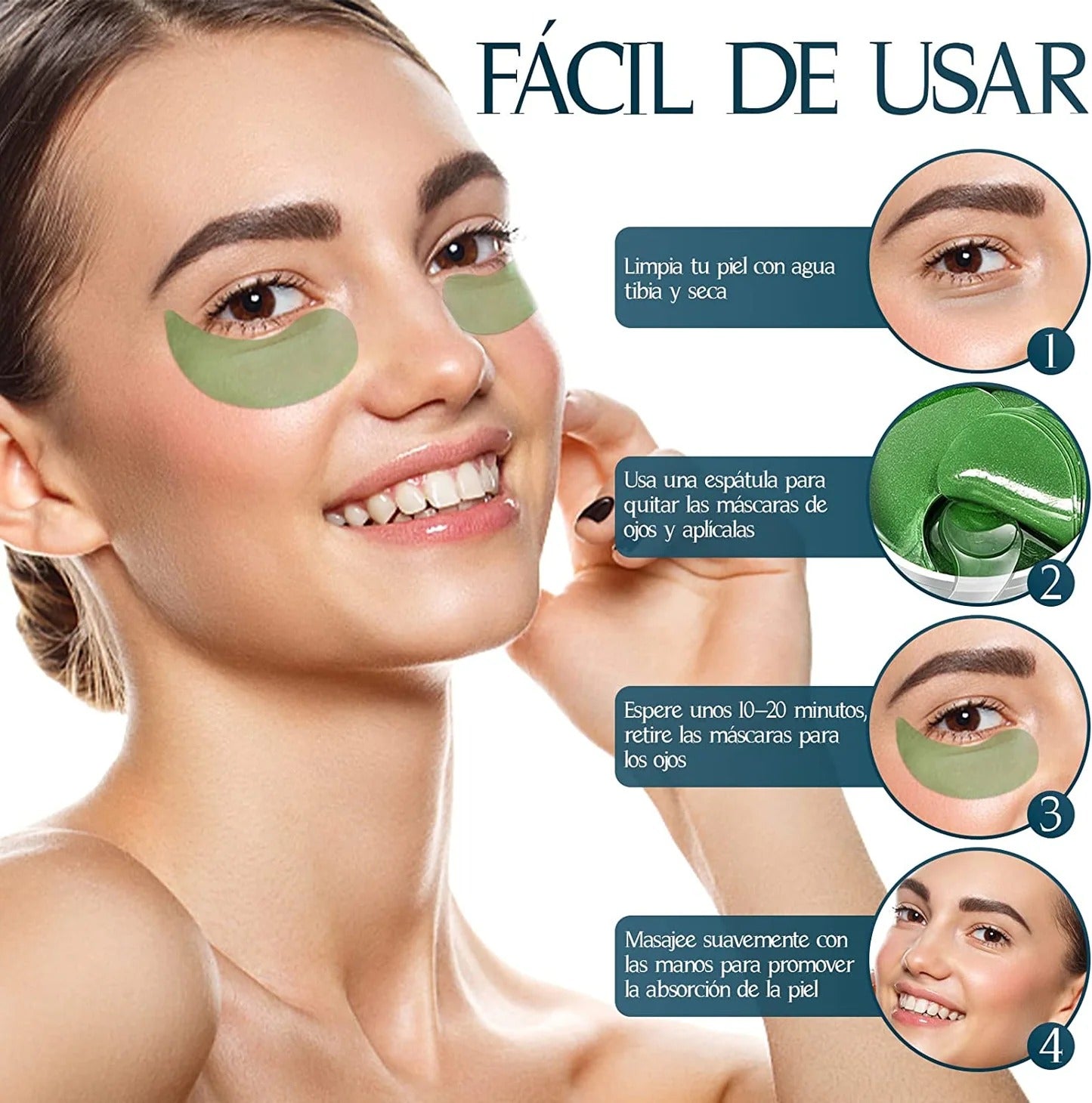 PARCHES REJUVENECEDORES DE OJOS ALOE VERA SKINCARE®️