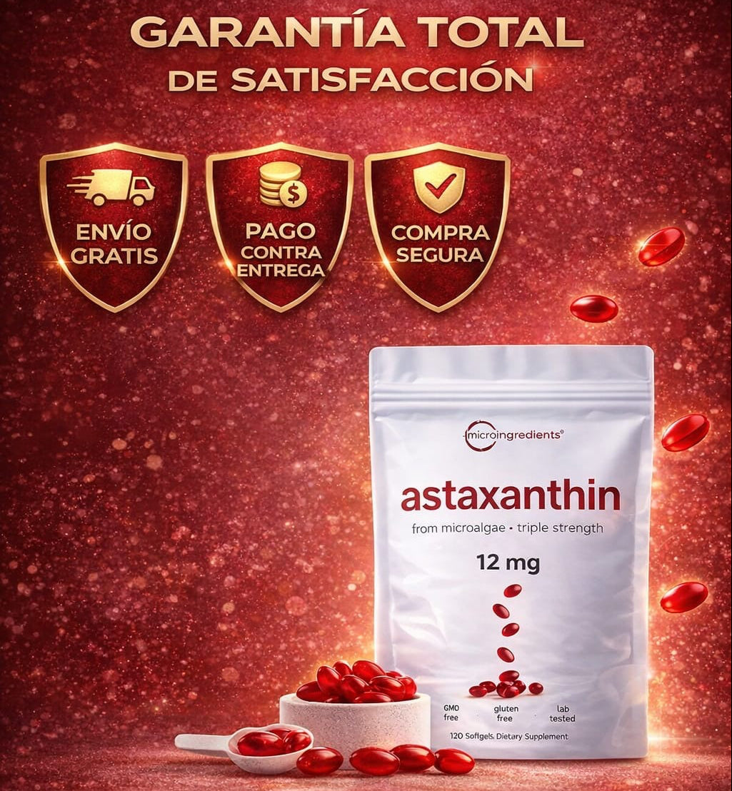Astaxantina - El antioxidante más potente para una piel joven y energía real